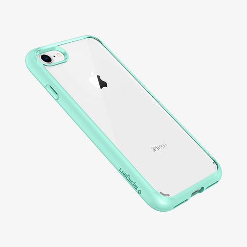 042CS20924 - iPhone SE Ultra Hybrid case in rose crystal showing the back